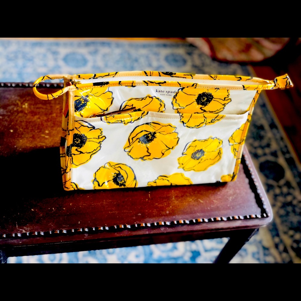 Kate Spade Yellow Poppies Toiletry Bag